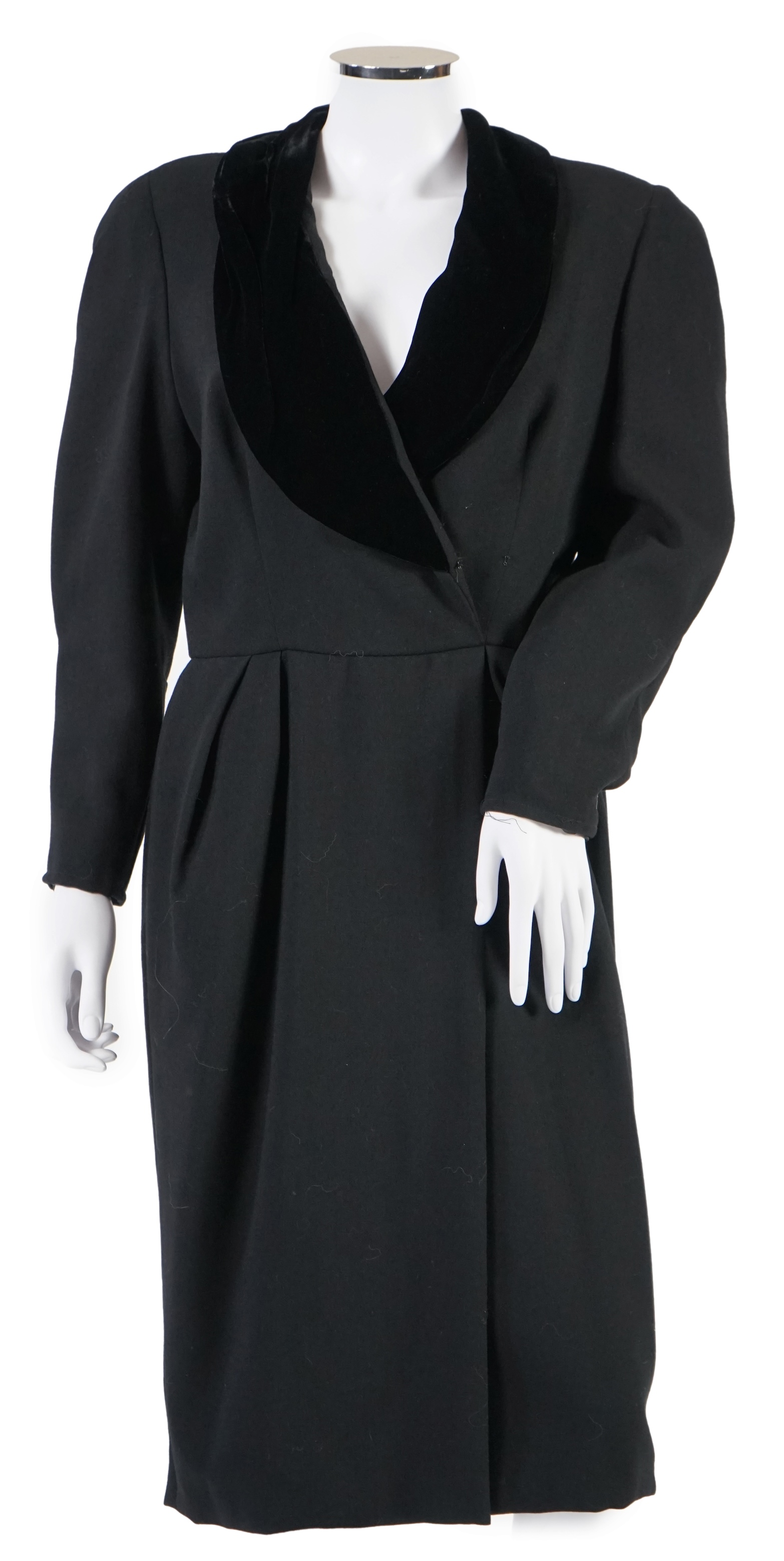 A Bruce Oldfield black evening dress and black bolero style jacket. Size 12-14 Proceeds to Happy Paws Puppy Rescue